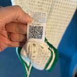 SheIn Green and White Crochet Button-Up Dress. Sz Medium Photo 8