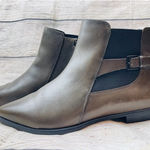 Clarks  Ankle Boots Size 11M Artisan Women Brown Leather Side Zip Photo 0