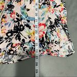 French Connection  Pink Floral Zip Up Blouse EUC M Photo 2