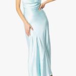 Bardot  Satin Midi Dress Cinderella Blue NWT Size Large NWT Photo 1