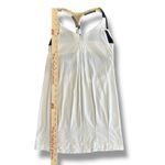 Lululemon Women’s Size 6 White Navy Racerback Tank Top Built-In Bra Yoga Gym Photo 5
