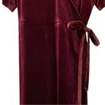 Lottie Velvet Maxi Dress Women's Size XXL Stretch Midi Maxi Burgundy Cranberry Red Photo 5