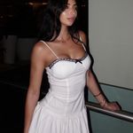 ZARA  dress mini ruffled corset lace trim white summer vacation casual Photo 6