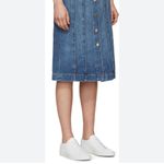 frame denim  Le Panel Denim Midi Skirt in Skylark Size 30 Photo 1