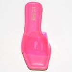 Cape Robbin ‎ Women's Size 7 Sheer Transparent Sandals Slip-On Mules Pink Photo 4