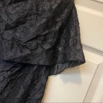 Likely  Lace Driggs Black Dress Strapless Lined Draped Flouce Fitted Skirt Slit 2 Photo 4