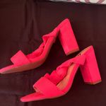 Trary Size 7 Barbie Pink Three Inch Lace Up Heels Photo 8