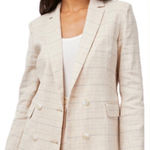 Rails  Jac Blazer in Sand Check Linen Blend Size XL NWT Double Breasted Photo 0