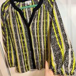 Calvin Klein Blouse Shirt Designer Fashion Women Clothing Multicolor Chic Size M Photo 1