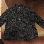 Gloria Vanderbilt Detailed black/gray denim jacket never worn Photo 0