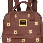 Disney Loungefly Winnie the Pooh Embroidered Canvas Backpack Brown NEW Photo 2