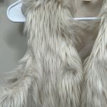 Xhilaration  Solid Beige Faux Fur Vest Size Medium Photo 1