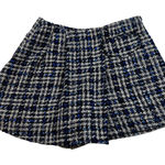 Charlotte Ronson New York Tweed Shorts Skirt Blue White Black Womens Medium Photo 0