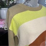 Lush Clothing LUSH Colorblock Chunky Knit Sweater | Size Small | Retro Earth Tones Photo 3