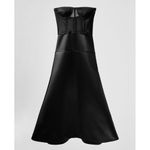 ZARA Limited Edition Black Bustier Strapless Midi Dress Photo 2
