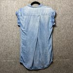 Velvet Heart ‎ Denim Shirt Dress Tencel Button Down Sleeveless Small Chambray Photo 6
