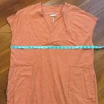 Stitch Drop Cross Over V Neck Dress Orange Size M Photo 5