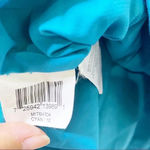 BCBGMAXAZRIA CYAN Crinkle Ruched Mini Dress 90s Y2K Sz 10 Photo 5