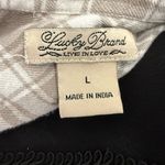 Lucky Brand  White and Brown Classic Button Down Shirt Photo 1