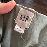 Gap Button Front Apron Midi Dress Sage Green size 4 Photo 3