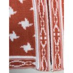 Orvis  Star Knit Burnt Orange Zip Front Cardigan size Medium Photo 6