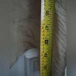 AGLAIA MIA off shoulder Silk midi dress lined long sleeve ruffle oversized Tan Photo 8