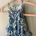Blue Allover Print Halter Neck Romper Size Small/4 Photo 10