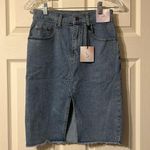 NWT Happily Grey Denim Jean Midi Skirt 3 Size undefined Photo 0