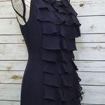 Adrianna Papell  Purple Ruffle Cocktail Dress Photo 4