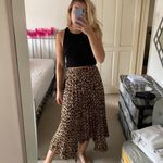 ZARA  satin animal print asymmetrical pleated leopard print midi / maxi skirt Photo 4