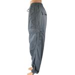 Aritzia TNA Blue Elastic Waist Drawstring Windbreaker Cargo Jogger Pants Size M Photo 1