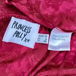 Princess Polly  Diva Mini Dress Deep Red Floral Jacquard Size Small 6 - Excellent Photo 3