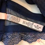 Victoria's Secret  Bralette V Neck Lace Navy Blue M Photo 3
