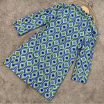 Jude Connally Marlowe Trellis Cobalt Kelly Dress Collared 3/4 Sleeve Preppy S Blue Photo 7