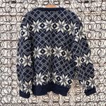 Vintage Royal North Mills outfitters USA wool knit fair isle sweater XL? Gray Photo 2