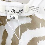 Simply Noelle  Brown And White Animal Print Blouse Photo 2