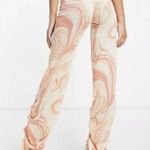 Jaded London  Orange Swirl Ruched Hem Printed Knit Joggers Size US 2 s small Photo 3