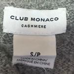 Club Monaco 100% Cashmere Women's Gray Knit 3/4 Sleeve Zip Sweater Shirt Top S Photo 2
