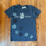 Notre Dame flower embroidered quilted Ethics and Culture shirt Blue Photo 7