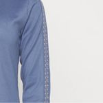 Nike  Blue Fitted Long Sleeve Polo Sweatshirt Photo 9