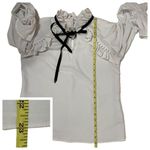 Monique Lhuillier ML White Victorian Top - XS Photo 3