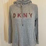 DKNY Sport Hooded Thin Sweatshirt Logo Athletic Athleisure Top EUC Photo 0