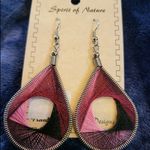 NWT Thread Earrings Pink Photo 0