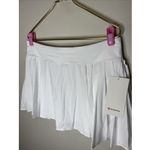 Lululemon New  Side Pleat HR Tennis Skirt in White Sz 12 Photo 2