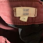 Madewell Maroon Low Rise Skinny Skinny Ankle Denim Jeans Women Sz 24 Photo 3