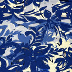 St. John Sport Shirt Women Small Floral Embellished Boat Neck Blue White Casual Photo 5