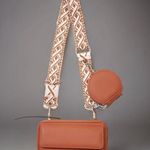 Zenana Outfitters New!Camel Tan VEGAN LEATHER CROSSBODY DUO WALLET HANDBAG Photo 1