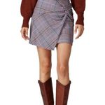 Parker Womens Montaigne Pink Plaid Knot-Front Short Mini Skirt Photo 3
