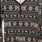 PINK - Victoria's Secret Pink by Victoria’s Secret Fair Isle Dog One Piece Pajamas Union Suit Size Medium Photo 3