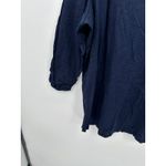 Lane Bryant  Shirt Women 22/24 Navy Blue NWT 1/2 Sleeve Cinch Cotton Casual Photo 2